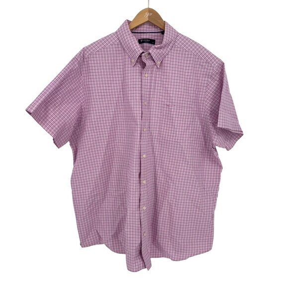 Cremieux Plaid Camp Shirt Mens SIze 2XB‎ Cotton Short Sleeve Button Up Casual - Picture 3 of 7